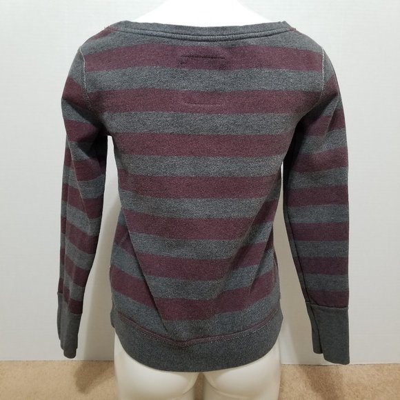 American Eagle sweatshirt Small retro rugby striped NY State Division graphic - Picture 3 of 12